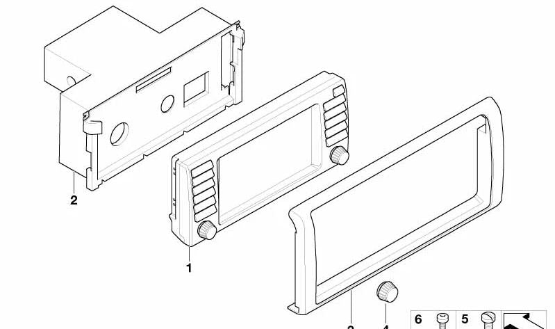 EVELODIOR MARCO ORIGINAL DISPLAY OEM 65526908469 FOR BMW X5 E53. Original BMW spare. Ideal to replace the framework of the central monitor without complications.