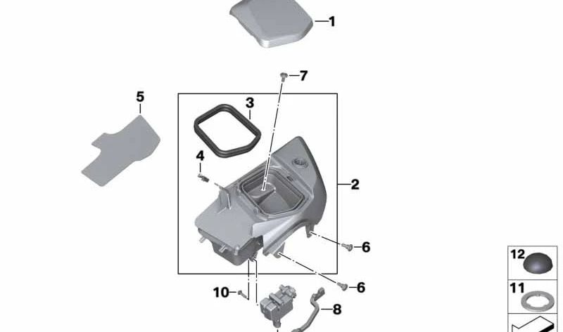 OEM esquerda selando tampa 46638544949 para motocicletas BMW R1200RT, R1250RT. BMW Motorrad original.