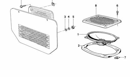 Altavoz para BMW E21, E12, E28, E24, E23 (OEM 65121375109). Original BMW.
