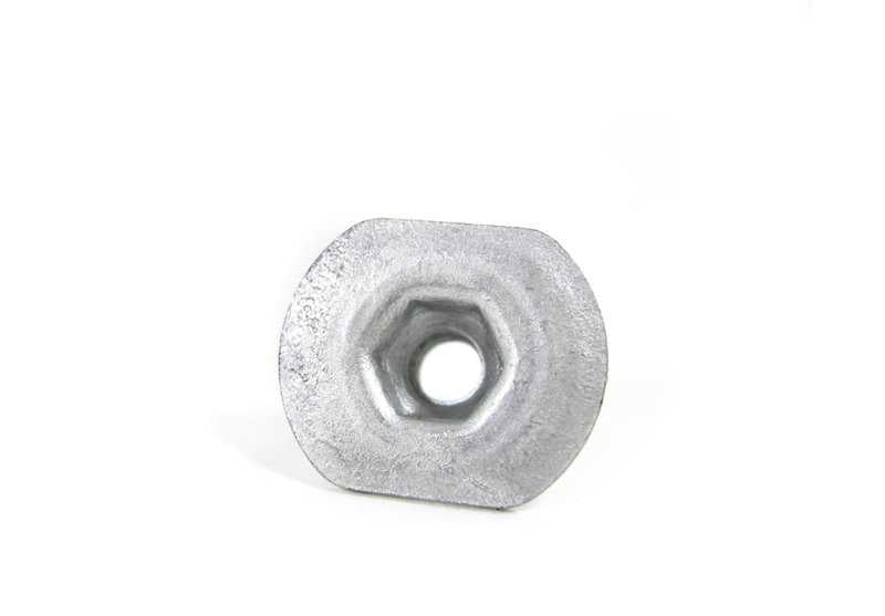 Hexagonal nut with OEM flange 07147154227 for BMW E81, E87, E87N, E46, E90, E90N, E92, E92N, E93, E93N, E84. Original BMW.