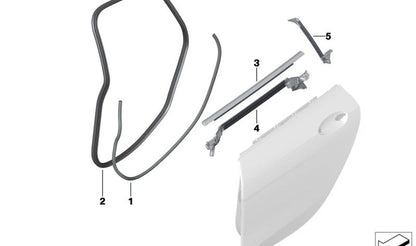 Rear Left Door Slot Outer Cover for BMW 2 Series F44 (OEM 51357483139). Original BMW.