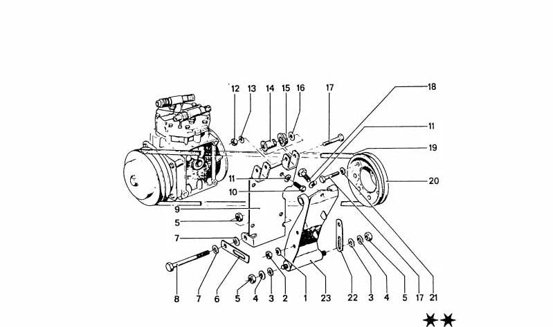 Separador de polea OEM 12311268434 para BMW E21, E30, E12, E28, E24, E23. Original BMW.