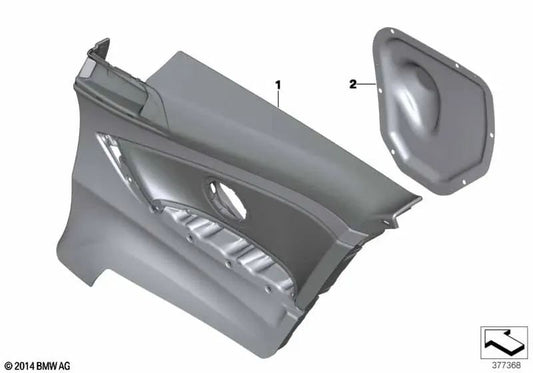 Rear right fabric side trim for BMW F32, F32N (OEM 51438063400). Original BMW