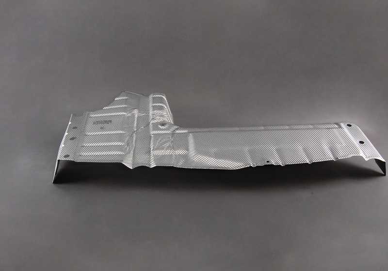Thermal insulator of the rear silencer OEM 51482494848 for BMW E46. Original BMW.