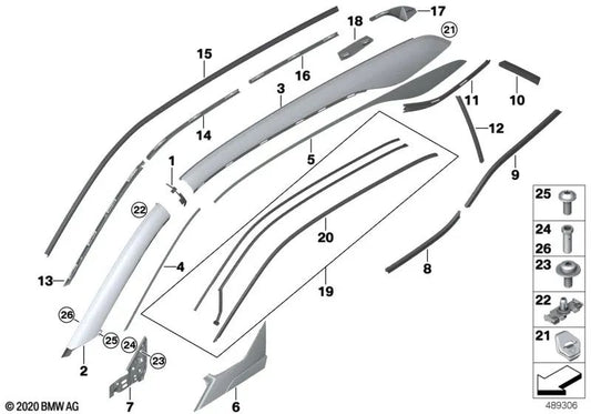 Cubierta de soporte para BMW i I01N (OEM 51137453552). Original BMW.