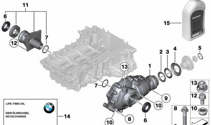 Soporte de diferencial delantero OEM 31507578652 para BMW F06, F07, F10, F11, F12, F13, F02. Original BMW.