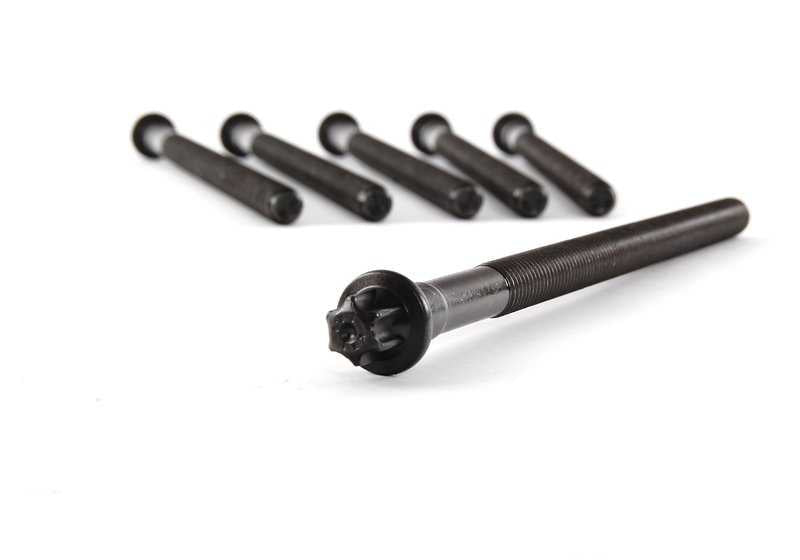Cylinder head bolt kit OEM 11127511534 for BMW E87, E46, E90, E91, E83, E85. Original BMW.