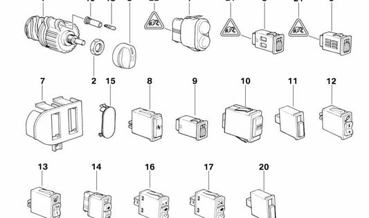 Regulador de intensidade de iluminação OEM 61311391842 para BMW E36, E34, E32, E31. BMW original.