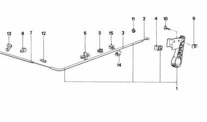 Cable para BMW Serie 5 E28 (OEM 51231868558). Original BMW