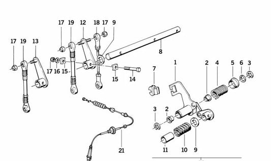 OEM -Beschleunigerhebel 13541310826 für BMW E28 und E24. Original BMW.
