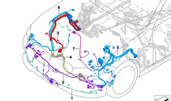 Cable adaptador EPS OEM 61125A433C9 para BMW G26, R50. Original BMW.