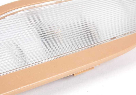 Luz interior trasera izquierda beige OEM 63318363605 para BMW Serie 5 E39 520i y más. Original BMW.