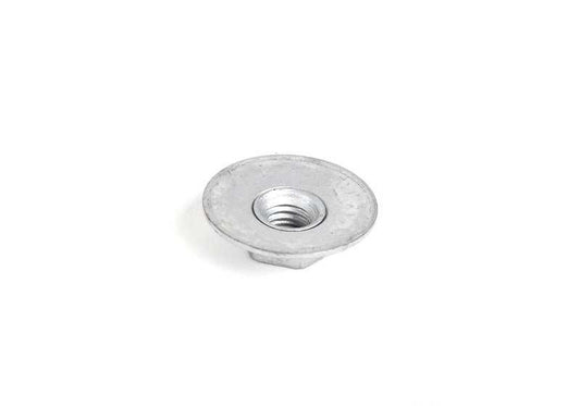 Hex Nut with Washer for BMW 3 Series E21, E30, E36, E46, 5 Series E12, E28, E34, E39, 6 Series E24, 7 Series E23, E32, E38, 8 Series E31, X3 F25, X4 F26 (OEM 07147134319 ). Genuine BMW