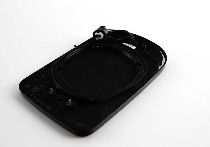 Exterior mirror glass, heated, wide angle, GENTEX for BMW E38 E39. Original BMW