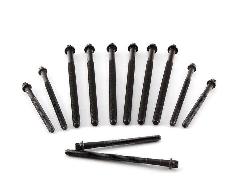 Cylinder head bolt kit OEM 11127511534 for BMW E87, E46, E90, E91, E83, E85. Original BMW.