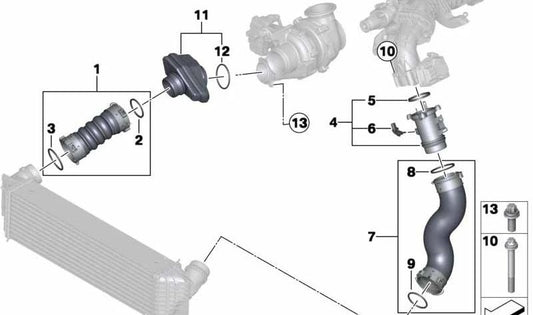 JOINT (joint torique) OEM 11658516724 pour BMW F30, F31, F34, F32, F33, F36, F07, F10, F11, F01, F02, F25, F26, F15, F16. BMW d'origine.