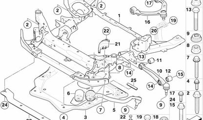 Cojinete de Goma del Brazo Oscilante para BMW X5 E70, X6 E71 (OEM 31106771194). Original BMW