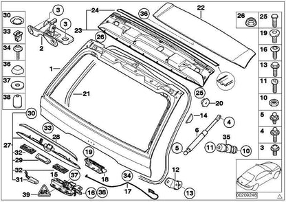 Servo Cerradura Tapa De Portamaletas Sup. Maletero Para Bmw X5 E53 . Original Recambios