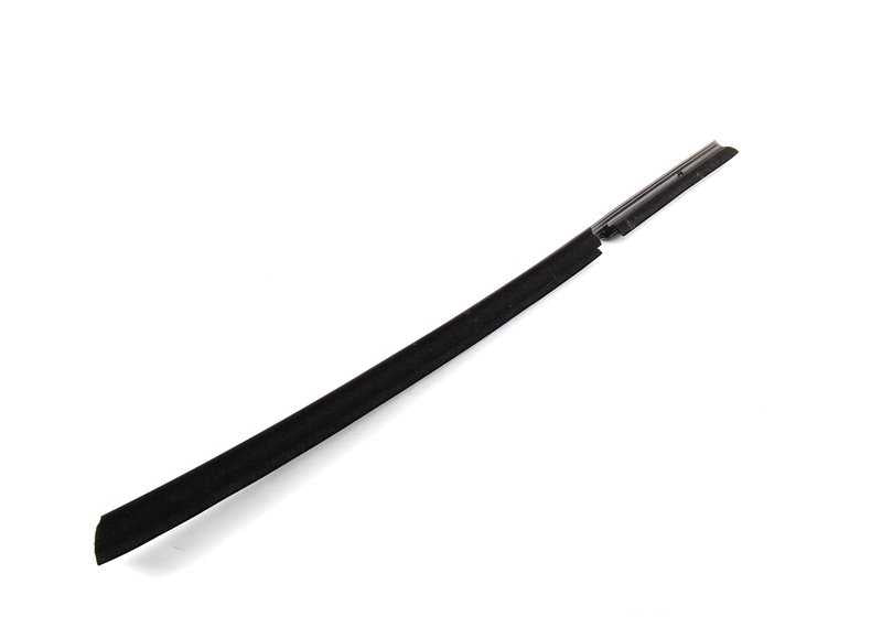 Moldura interior trasera derecha OEM 51222694038 para BMW E39. Acabado en negro brillante. Original BMW.