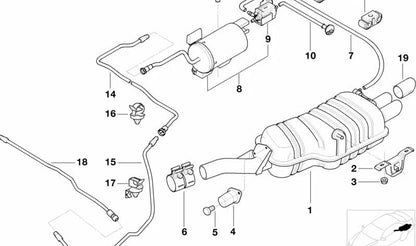 Tubo de vacío (Unterdruckleitung) OEM 16137175990 para BMW E46. Compatible con todos los modelos E46. Original BMW.