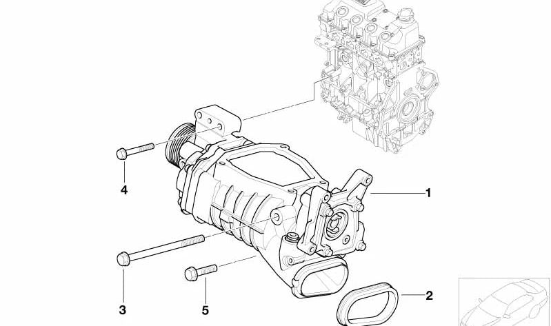Tornillo hexagonal con arandela M10X150 OEM 07137512998 para MINI R53, Cabrio R52. Original MINI.