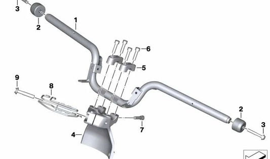 Manillar OEM 32711540589 para BMW Motorrad C 400 X (K09) desde 04/2020. Original BMW Motorrad.
