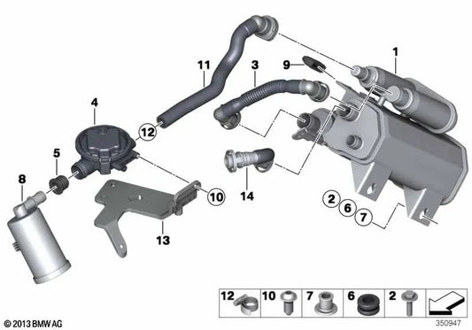 Staubfilter für BMW X3 F25, X4 F26 (OEM 1613746786). Original BMW