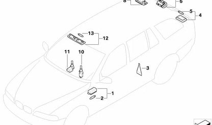 Luz de matrícula OEM 51138236878 para BMW E39. Original BMW.