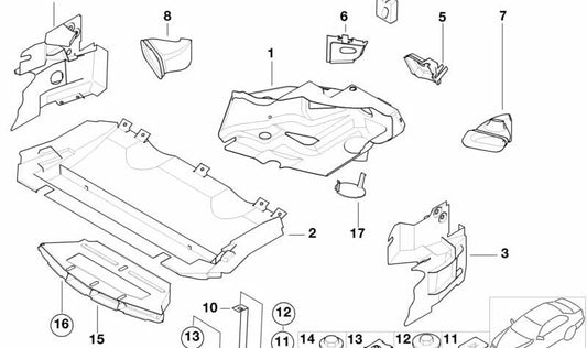 Couverture OEM 51718411476 pour BMW E36, Z3. BMW d'origine.