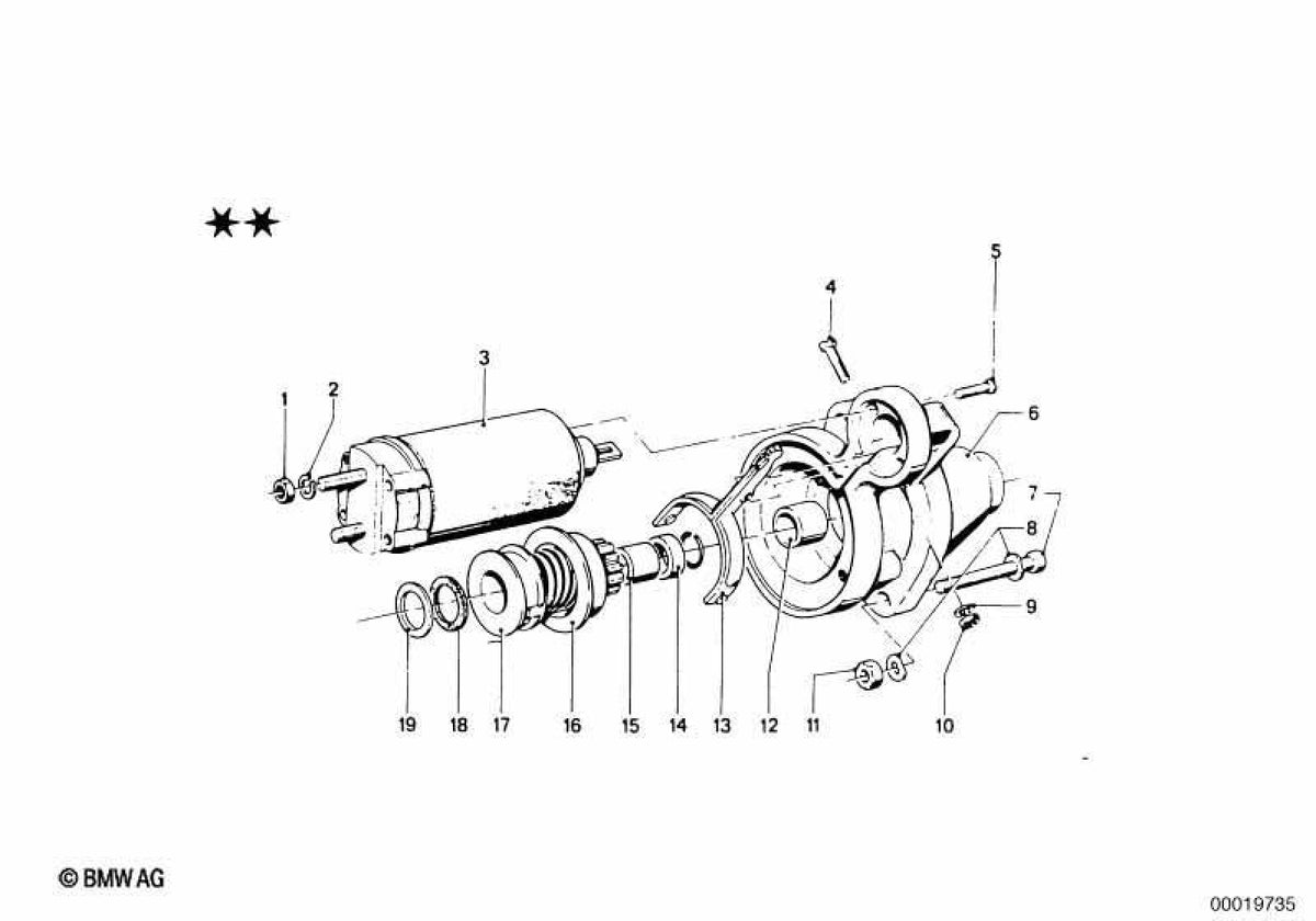 OEM -Sechseckschraube 07119912677 für BMW E30, E36, E28, E34, E39, E24, E32, E31, E85, E86. Original BMW.
