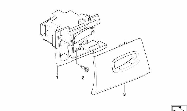 Einfügen für den Fernbedienungsschlüssel für die BMW 3 E90 -Reihe, E91, E92, E93 (OEM 66129172371). Original BMW