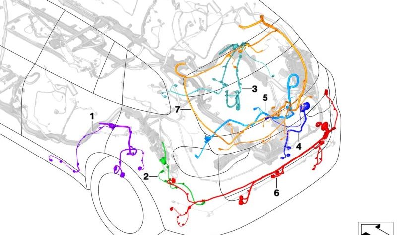 Reparo de Brotherhood de conjunto de cabos OEM 61115A34182 para competição BMW X4 F98 M (2019-2021). BMW original.