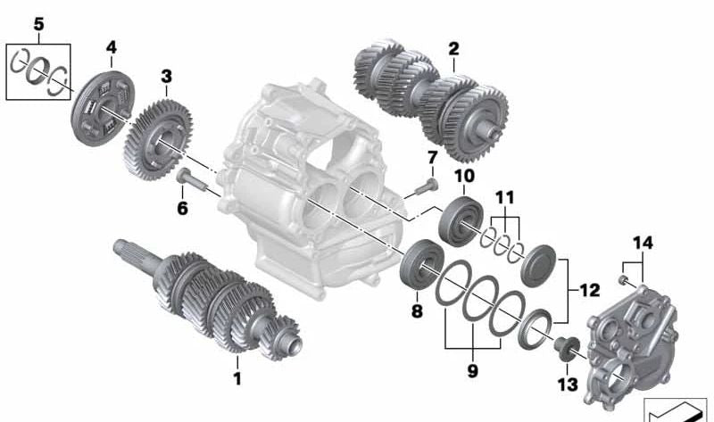 Tapa del cambio OEM 23008555846 para motos BMW K1600GT, K1600GTL, K1600GTL Exclusive. Original BMW Motorrad.