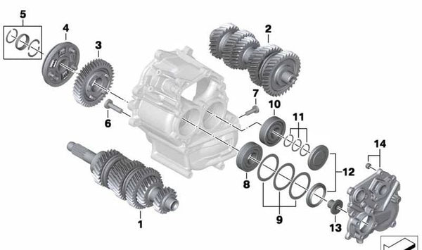 Tapa del cambio OEM 23008555846 para motos BMW K1600GT, K1600GTL, K1600GTL Exclusive. Original BMW Motorrad.