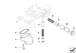 Primavera di pressione per BMW 5 E60 Series, E61, Serie 6 E63, E64, 7 E65 Series, E66 (OEM 11417505146). BMW originale