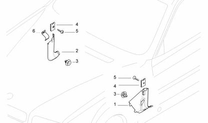 Panel lateral delantero derecho OEM 51438174808 para BMW Serie 7 (E38). Original BMW.