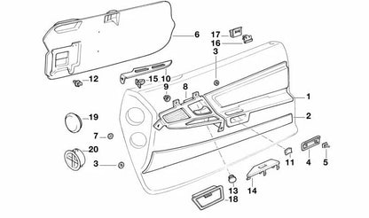 Tuerca de expansión OEM 51418108818 para BMW {E30,E31,E32,E34,E36,E38,E39,E46,E53,E60,E61,E63,E64,E65,E66,E70,E71,E72,E81,E82,E83,E84,E85,E86,E87,E88,E89,F01,F02,F04,F06,F07,F10,F11,F12,F13,F15,F16,F18,F20,F21,F22,F23,F25,F26,F30,F31,F32,F33,F34,F35