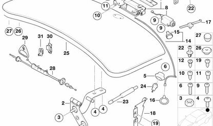 Clip de expansión OEM 51168197908 para BMW {E81, E82, E87, E88, F20, F21, F23, E36, E46, E90, E91, E92, E93, E60, E61, F07, E63, E64, E65, E66, F01, F02, F04, E84, E83, E53, E70, F15, E71, F16, E85, E86, E89, E52, I12, I15}, MINI {R50, R52, R53, R55