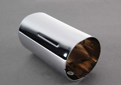 OEM chrome exhaust embellgery 18107511433 for BMW E46. Compatible with intermediate and rear escape systems 180427, 180435, 180455, 180460, 180500. Original BMW.