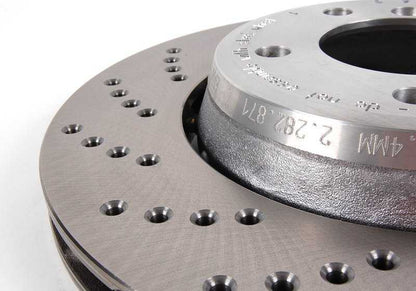 Disco di freno sportivo 17 "OEM 34112282871 per BMW E46, E85, E86. BMW originale.