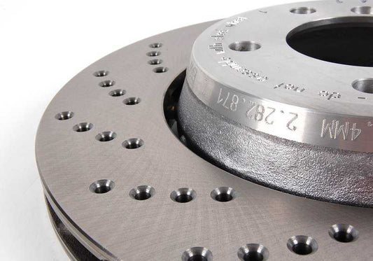 Sports brake disc 17 "OEM 34112282871 for BMW E46, E85, E86. Original BMW.