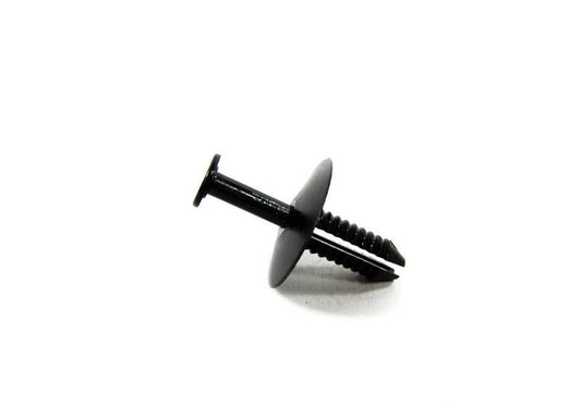 OEM 511174185 plastic rivet for BMW {F20, F21, F40, F22, F23, F44, F45, F46, F87, E46, E93, F30, F31, F34, F35, F80, G20, G21, G28, G80, G81, etc. R52, R53, R55, R56, R57, R58, R59, F54, F55, F56, F57, F60, U25}. Original BMW and M