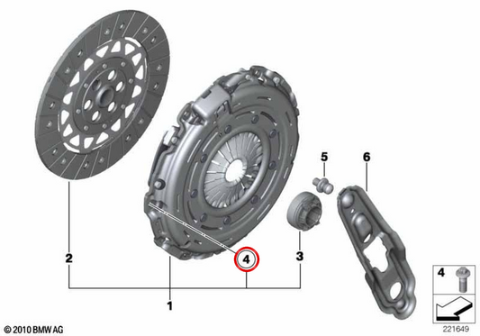 Tornillo ASA Kupplung M8x16-8.8 ZNS3 OEM 21207585679 für MINI R55, R56, R57, R58, R59, R60, R61… und mehr. Original MINI.