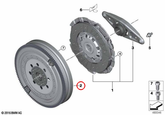 Volante bimasa para BMW F20, F21, F22, F30, F31, F34, F32, F33, F10, F11, E84 (OEM 21207647334). Original BMW