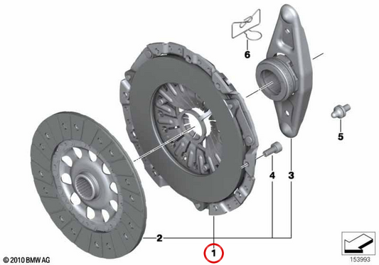 Complete clutch kit 21208610628 for BMW F20, F21, F30, F31, F34, F32, F36 (118d, 120d, 318d, 320d xDrive). Compatible with N47T and B47U engines. Original bmw clutch.