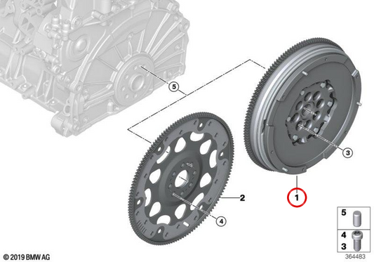 Bimasa Flyer OEM 21208655640 per BMW F40, F52, F44, F45, F46, F48, F49, F39 e Mini F55, F56, F57, F54, F60. BMW originale e Mini.