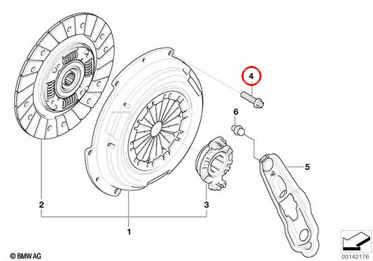 Tornillo Torx M7x14 OEM 21211043920 para MINI R50, R52. Original MINI.