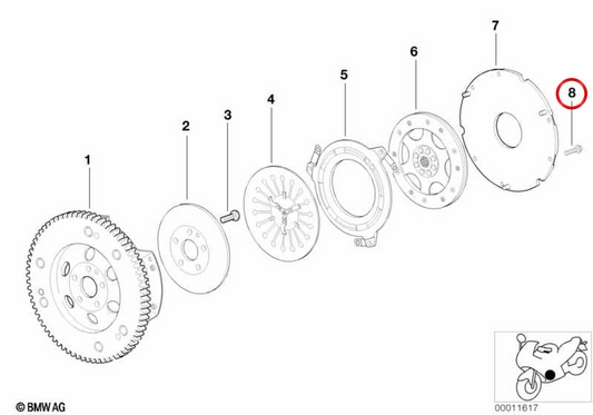 Innensechskantschraube M6x20 OEM 21212332469 für BMW Motorräder R1200GS, R1200RT, R1200R, R1100S, R1150GS, R nineT... und mehr. Original BMW Motorrad.