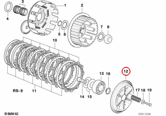 OEM Kupplungsscheibe 21212343172 für BMW Motorräder F 650, F 650 ST, F 650 GS, G 650 X... und mehr. Original BMW Motorrad.
