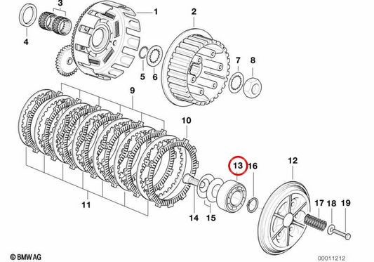 Rolamento radial rígido 15x32x9 OEM 21212343173 para motos BMW F 650, F 650 ST, F 650 CS, F 650 GS, F 650 GS Dakar, G 650 X… e mais. Original BMW Motorrad.